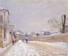 Rue Eugene Moussoir at Moret, Winter 1891 Art Print