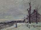 Snow at Veneux-Nadon 1880 Art Print