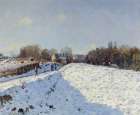 Snow Effect at Louveciennes 1874 Art Print
