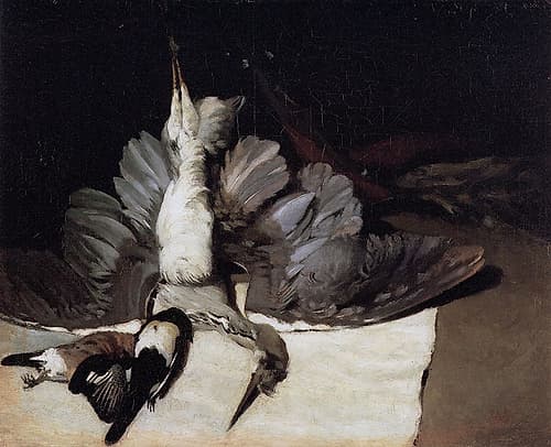 Still life with Heron 1867 Art Print