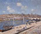The Beach at Saint-Mammes (1884) Art Print