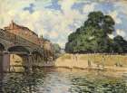 The Bridge at Hampton Court 1874 Art Print