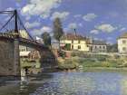 The Bridge at Villeneuve-la-Garenne 1872 Art Print
