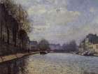 View of the Canal St Martin 1870 Art Print