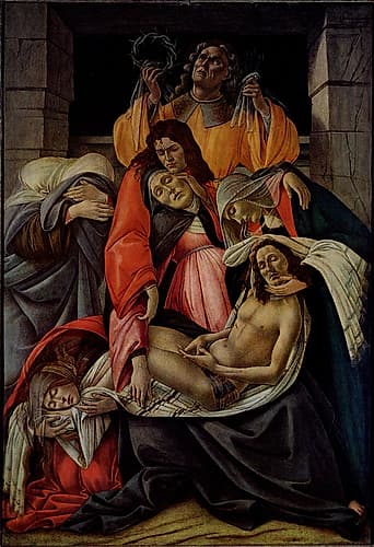 Lamentation over Dead Christ 1495 Renaissance Print