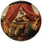 Madonna and Child with Three Angels ca 1493 Art Print