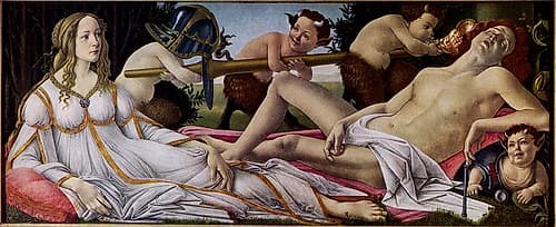 Mars and Venus ca 1485 Art Print