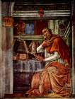 St Augustine in his Cell fresco 1480 Art Print