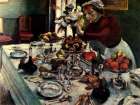 Dinner Table 1897 Art Print