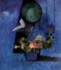 Flowers and Ceramic Plate 1911 Art Print