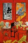 Large Red Interior 1948 Art Print