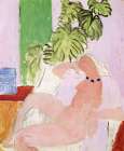 Nude in Chair, Green Plants 1937 Art Print