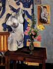 Plaster Torso and Bouquet of Flowers 1919 Art Print