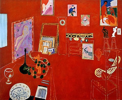 Red Studio 1911 Art Print