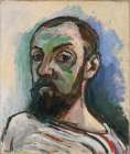 Self-portrait in a Striped T-Shirt 1906 Art Print