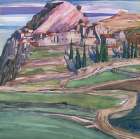 A Hill Town in Southern France 1925 Art Print