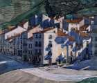 A Southern Town 1925 Art Print