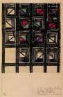 Checkered Rectangles Abstract Art Print