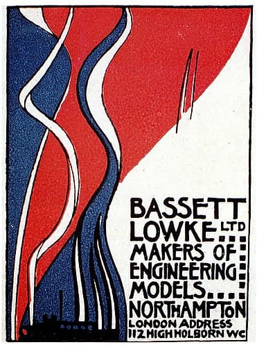 Design for advertising label for Bassett-Lowke c1921 Art Print by Charles Rennie Mackintosh
