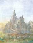 Glasgow Cathedral at Sunset 1890 Art Print