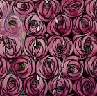 Roses and Teardrops Textile Design ca 1915 Art Print