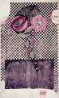 Roses on Checkered Background 1914 Art Print