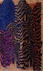 Stripes and Checks, Purple Blue and Orange Art Print
