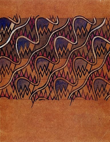 Waves and Zigzag Art Print by Charles Rennie Mackintosh