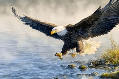 Fishing Eagle I Art Print