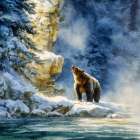 Calling Bear II Art Print