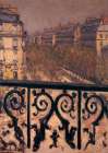 A Balcony in Paris 1880 Art Print