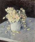 Yellow Roses in a Vase 1882 Art Print