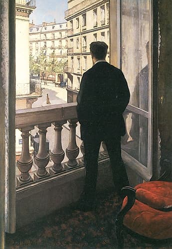 Young Man at his Window 1876 Art Print