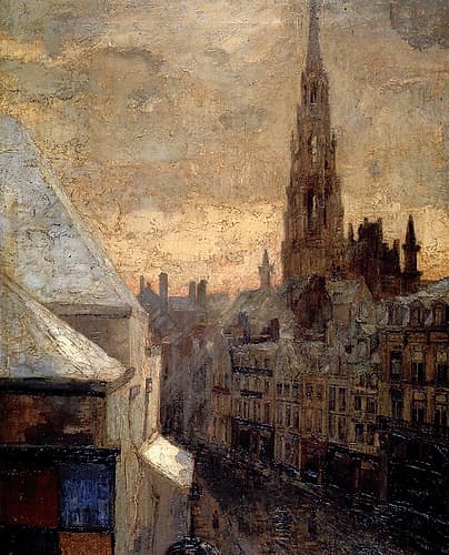Brussels Town Hall 1885 Art Print
