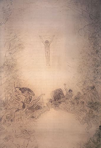 Christ Rises to the Sky 1885 Fantasy Print