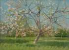 Study of Blooming Trees in an Orchard Art Print