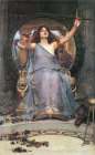 Circe offering the cup to Ulysses 1891 Art Print