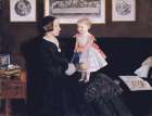 Mrs James Wyatt and daughter Sarah ca 1850 Art Print