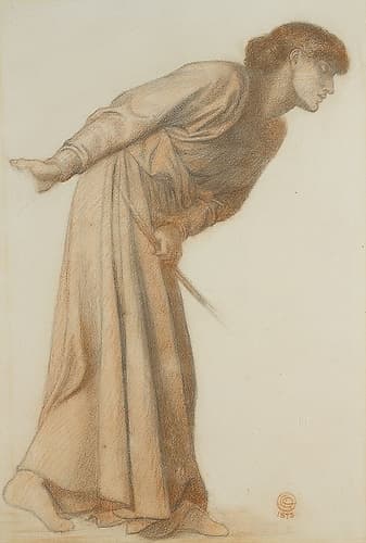 Study for the Figure of Love 1875 European Print