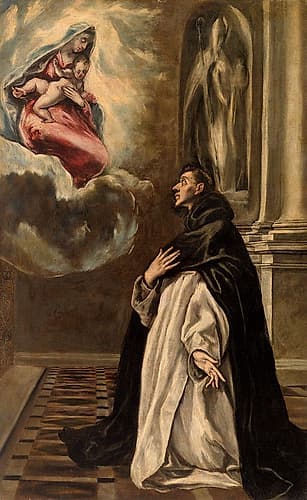 Apparition of the Virgin and Child to Saint Hyacinth ca 1605 Classical Print