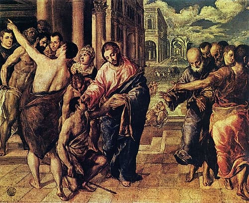 Christ healing the Blind ca 1570 Art Print