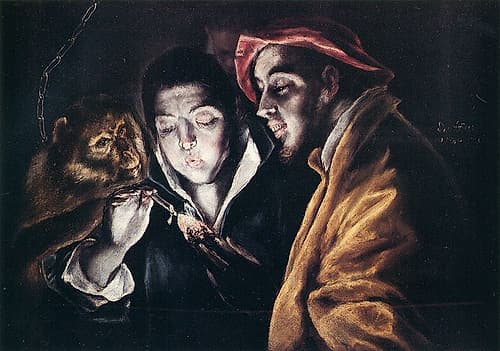 Monkey, a Youth and a Man 1580 Classical Print