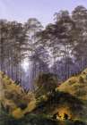 Inside the Forest in the Moonlight ca 1823 Art Print