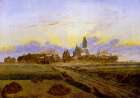 Sunrise, Neubrandenburg in Flames 1835 Art Print