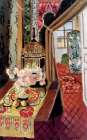 Interior, Flowers and Parakeets 1924 Art Print