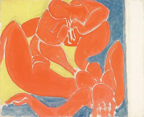 Red Nymph and Faun ca 1935 Art Print