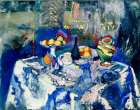 Still Life with Blue Tablecloth 1905 Art Print