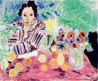 Striped Robe, Fruit and Anemones 1940 Art Print