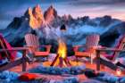 Campfire Fantasy II Art Print