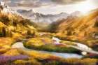 Mountain Fantasy I Art Print
